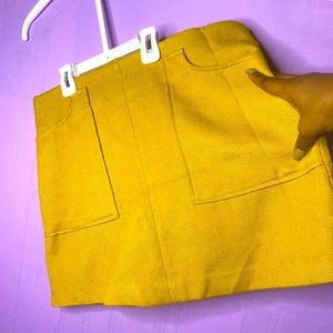 Large Mustard Yellow Forever 21 Mini skirt!